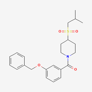 (3-(Benzyloxy)phenyl)(4-(isobutylsulfonyl)piperidin-1-yl)methanone