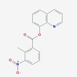 molecular formula C17H12N2O4 B2470522 Quinolin-8-yl 2-methyl-3-nitrobenzoate CAS No. 313267-47-9