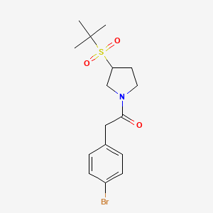 2-(4-Bromophenyl)-1-(3-(tert-butylsulfonyl)pyrrolidin-1-yl)ethanone