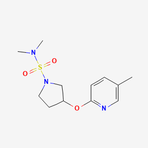 N,N-dimethyl-3-((5-methylpyridin-2-yl)oxy)pyrrolidine-1-sulfonamide