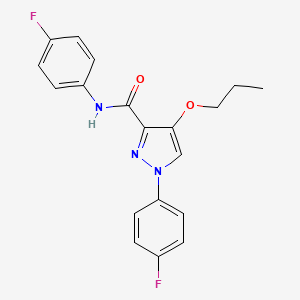 N,1-bis(4-fluorophenyl)-4-propoxy-1H-pyrazole-3-carboxamide