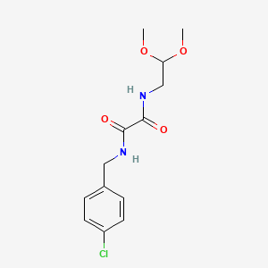 molecular formula C13H17ClN2O4 B2470546 N'-[(4-chlorophenyl)methyl]-N-(2,2-dimethoxyethyl)ethanediamide CAS No. 920347-57-5