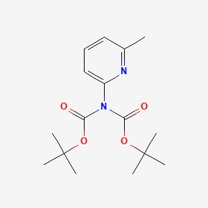 molecular formula C27H31N3O4S B2470593 tert-Butyl N-[(tert-butoxy)carbonyl]-N-(6-methylpyridin-2-yl)carbamate CAS No. 888322-04-1