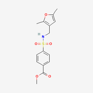 molecular formula C15H17NO5S B2470659 methyl 4-{[(2,5-dimethylfuran-3-yl)methyl]sulfamoyl}benzoate CAS No. 1396865-74-9