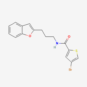 molecular formula C16H14BrNO2S B2470697 N-(3-(benzofuran-2-yl)propyl)-4-bromothiophene-2-carboxamide CAS No. 2309803-66-3
