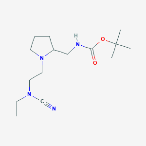 B2470707 Tert-butyl N-[[1-[2-[cyano(ethyl)amino]ethyl]pyrrolidin-2-yl]methyl]carbamate CAS No. 2188782-28-5