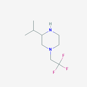 molecular formula C9H17F3N2 B2470708 3-(Propan-2-yl)-1-(2,2,2-trifluoroethyl)piperazine CAS No. 1443979-62-1