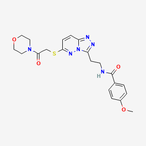 B2470778 4-methoxy-N-(2-(6-((2-morpholino-2-oxoethyl)thio)-[1,2,4]triazolo[4,3-b]pyridazin-3-yl)ethyl)benzamide CAS No. 872995-46-5
