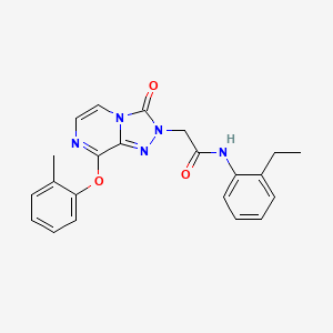 molecular formula C22H21N5O3 B2470787 N-(2-ethylphenyl)-2-[8-(2-methylphenoxy)-3-oxo-2H,3H-[1,2,4]triazolo[4,3-a]pyrazin-2-yl]acetamide CAS No. 1251634-05-5