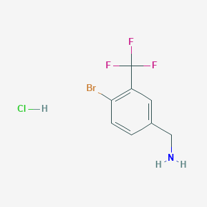 molecular formula C8H8BrClF3N B2470812 4-Bromo-3-(trifluoromethyl)benzylamine HCl CAS No. 1214331-03-9