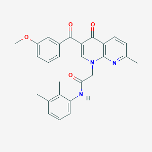 molecular formula C27H25N3O4 B2470837 N-(2,3-dimethylphenyl)-2-[3-(3-methoxybenzoyl)-7-methyl-4-oxo-1,4-dihydro-1,8-naphthyridin-1-yl]acetamide CAS No. 894888-81-4