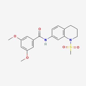 molecular formula C19H22N2O5S B2470851 N-(1-methanesulfonyl-1,2,3,4-tetrahydroquinolin-7-yl)-3,5-dimethoxybenzamide CAS No. 1005302-46-4
