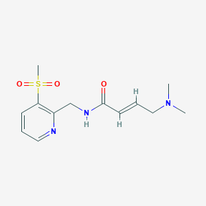 molecular formula C13H19N3O3S B2470897 (E)-4-(Dimethylamino)-N-[(3-methylsulfonylpyridin-2-yl)methyl]but-2-enamide CAS No. 2411326-10-6