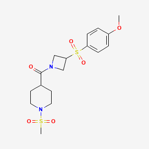 (3-((4-Methoxyphenyl)sulfonyl)azetidin-1-yl)(1-(methylsulfonyl)piperidin-4-yl)methanone