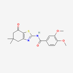N-(5,5-dimethyl-7-oxo-4,6-dihydro-1,3-benzothiazol-2-yl)-3,4-dimethoxybenzamide