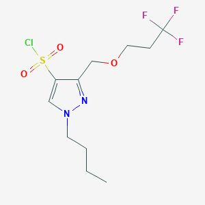 1-butyl-3-[(3,3,3-trifluoropropoxy)methyl]-1H-pyrazole-4-sulfonyl chloride