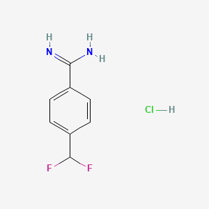 molecular formula C8H9ClF2N2 B2470984 4-(Difluoromethyl)benzimidamide hydrochloride CAS No. 2137586-09-3