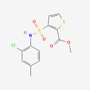 molecular formula C13H12ClNO4S2 B2470999 Methyl 3-[(2-chloro-4-methylphenyl)sulfamoyl]thiophene-2-carboxylate CAS No. 895260-37-4