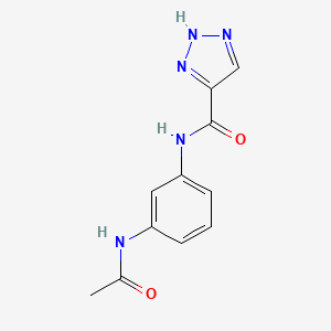 molecular formula C11H11N5O2 B2471000 N-(3-acetamidophenyl)-1H-1,2,3-triazole-5-carboxamide CAS No. 1478608-22-8