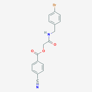 molecular formula C17H13BrN2O3 B2471004 {[(4-BROMOPHENYL)METHYL]CARBAMOYL}METHYL 4-CYANOBENZOATE CAS No. 1794935-58-2