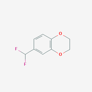 molecular formula C9H8F2O2 B2471015 6-(difluoromethyl)-2,3-dihydro-1,4-benzodioxine CAS No. 1379762-34-1