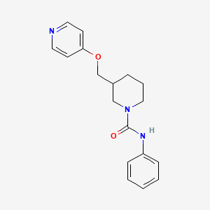 molecular formula C18H21N3O2 B2471086 N-phenyl-3-[(pyridin-4-yloxy)methyl]piperidine-1-carboxamide CAS No. 2380061-30-1