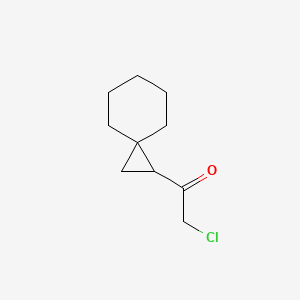 molecular formula C10H15ClO B2471089 2-Chloro-1-spiro[2.5]octan-2-ylethanone CAS No. 2416231-03-1