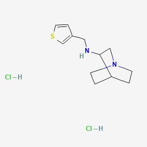 molecular formula C12H20Cl2N2S B2471106 N-(thiophen-3-ylmethyl)-1-azabicyclo[2.2.2]octan-3-amine dihydrochloride CAS No. 1955540-89-2