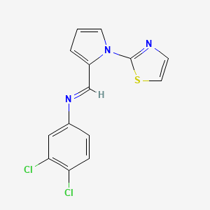 N-(3,4-dichlorophenyl)-N-{(E)-[1-(1,3-thiazol-2-yl)-1H-pyrrol-2-yl]methylidene}amine