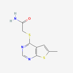 2-({6-Methylthieno[2,3-d]pyrimidin-4-yl}sulfanyl)acetamide