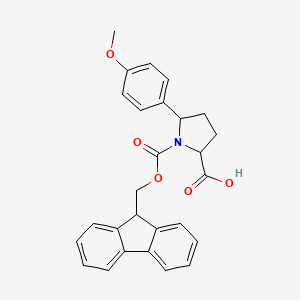 1-(9H-Fluoren-9-ylmethoxycarbonyl)-5-(4-methoxyphenyl)pyrrolidine-2-carboxylic acid