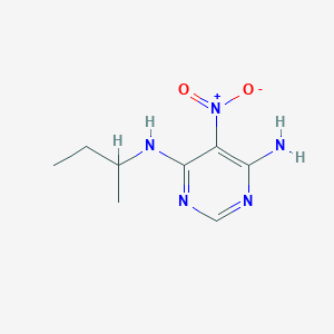 molecular formula C8H13N5O2 B2471139 N4-(sec-butyl)-5-nitropyrimidine-4,6-diamine CAS No. 201992-14-5
