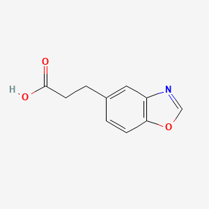 molecular formula C10H9NO3 B2471171 3-(1,3-Benzoxazol-5-yl)propanoic acid CAS No. 1181266-63-6