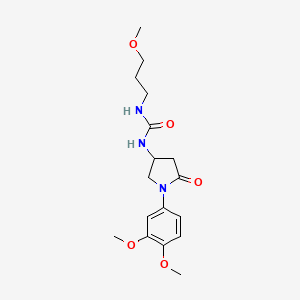 1-(1-(3,4-Dimethoxyphenyl)-5-oxopyrrolidin-3-yl)-3-(3-methoxypropyl)urea