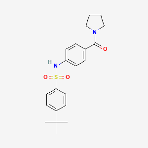 4-tert-butyl-N-[4-(pyrrolidine-1-carbonyl)phenyl]benzenesulfonamide