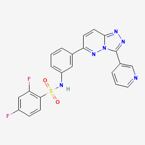 2,4-difluoro-N-(3-(3-(pyridin-3-yl)-[1,2,4]triazolo[4,3-b]pyridazin-6-yl)phenyl)benzenesulfonamide
