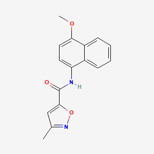 molecular formula C16H14N2O3 B2471190 N-(4-methoxynaphthalen-1-yl)-3-methylisoxazole-5-carboxamide CAS No. 946206-48-0
