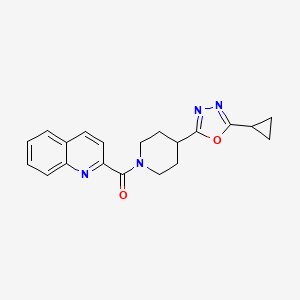 (4-(5-Cyclopropyl-1,3,4-oxadiazol-2-yl)piperidin-1-yl)(quinolin-2-yl)methanone
