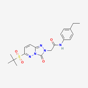 molecular formula C19H23N5O4S B2471201 N-(4-ethylphenyl)-2-[6-(2-methylpropane-2-sulfonyl)-3-oxo-2H,3H-[1,2,4]triazolo[4,3-b]pyridazin-2-yl]acetamide CAS No. 1189446-78-3