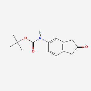 molecular formula C14H17NO3 B2471205 tert-butyl (2-oxo-2,3-dihydro-1H-inden-5-yl)carbamate CAS No. 672301-26-7