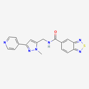 molecular formula C17H14N6OS B2471207 N-{[1-methyl-3-(pyridin-4-yl)-1H-pyrazol-5-yl]methyl}-2,1,3-benzothiadiazole-5-carboxamide CAS No. 2310124-36-6