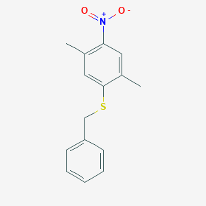 molecular formula C15H15NO2S B2471211 1-(Benzylsulfanyl)-2,5-dimethyl-4-nitrobenzene CAS No. 2089255-02-5