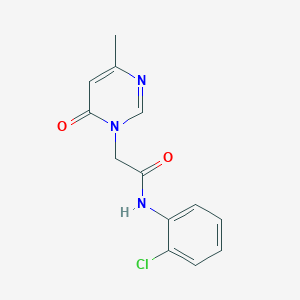 molecular formula C13H12ClN3O2 B2471213 N-(2-chlorophenyl)-2-(4-methyl-6-oxopyrimidin-1(6H)-yl)acetamide CAS No. 1203181-35-4