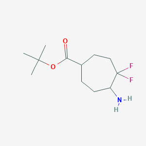 Tert-butyl 5-amino-4,4-difluorocycloheptane-1-carboxylate