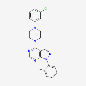 4-[4-(3-chlorophenyl)piperazin-1-yl]-1-(2-methylphenyl)-1H-pyrazolo[3,4-d]pyrimidine