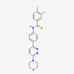3,4-dimethyl-N-(4-(6-morpholinopyridazin-3-yl)phenyl)benzamide