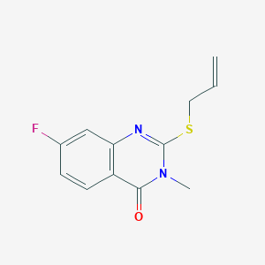molecular formula C12H11FN2OS B2471222 2-(allylthio)-7-fluoro-3-methylquinazolin-4(3H)-one CAS No. 2195876-86-7