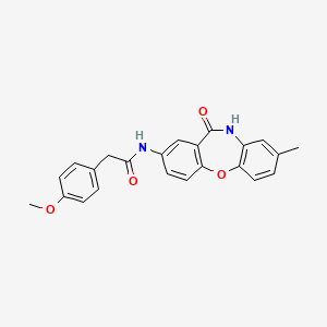 2-(4-methoxyphenyl)-N-(8-methyl-11-oxo-10,11-dihydrodibenzo[b,f][1,4]oxazepin-2-yl)acetamide