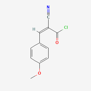 (2Z)-2-cyano-3-(4-methoxyphenyl)prop-2-enoyl chloride
