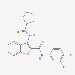 3-(cyclopentanecarboxamido)-N-(3,4-difluorophenyl)benzofuran-2-carboxamide